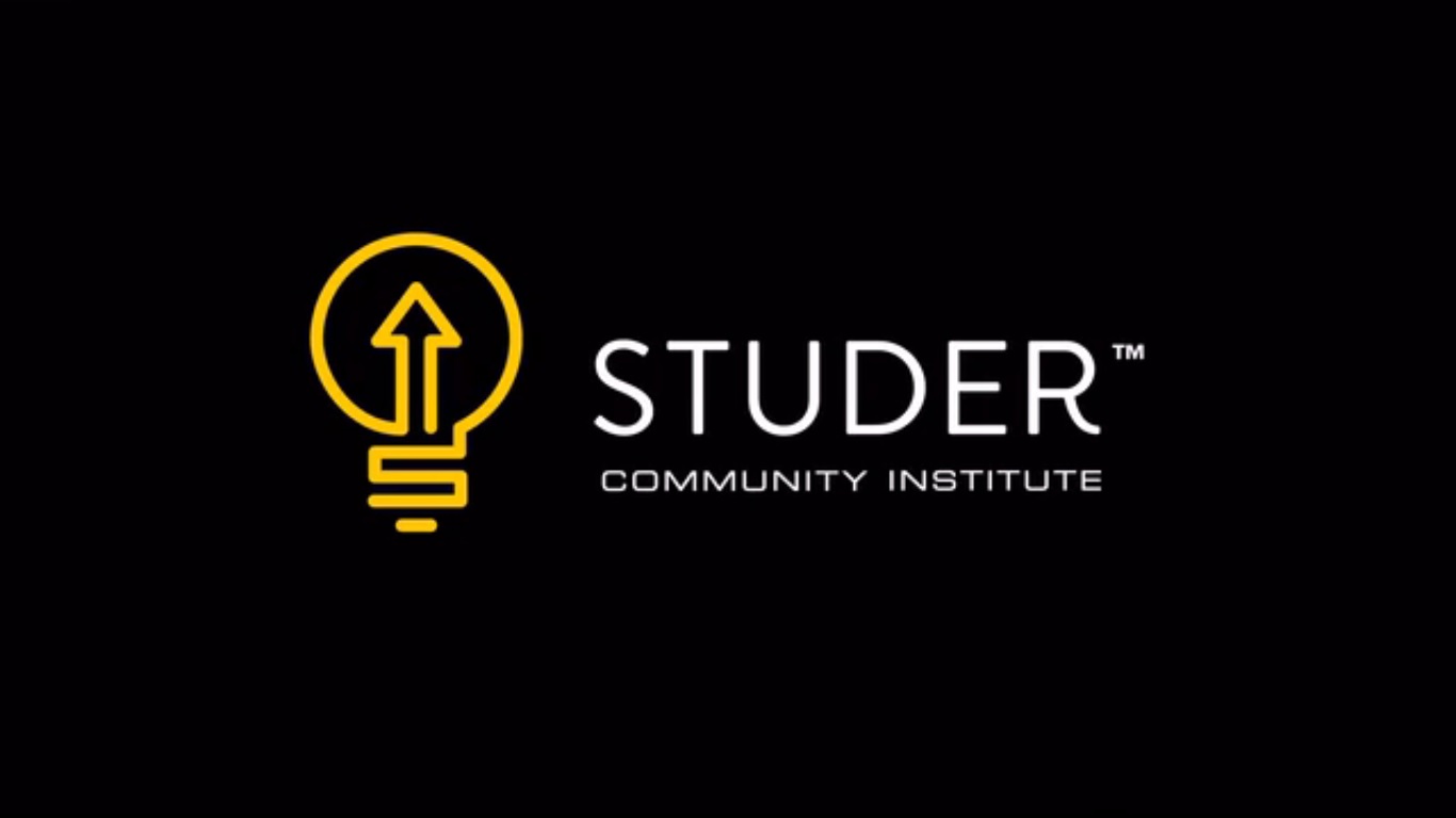 Studer Institute logo on black background
